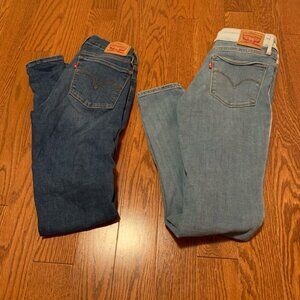 2 Levi jeans worn once like new size 26